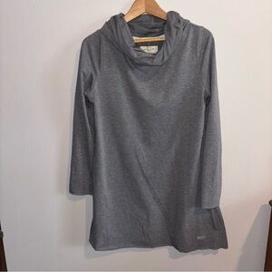 PURNELL athleisure dress with pocket and cowl neck Size L